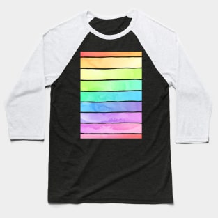 Summer Sorbet Rainbow Stripes Baseball T-Shirt